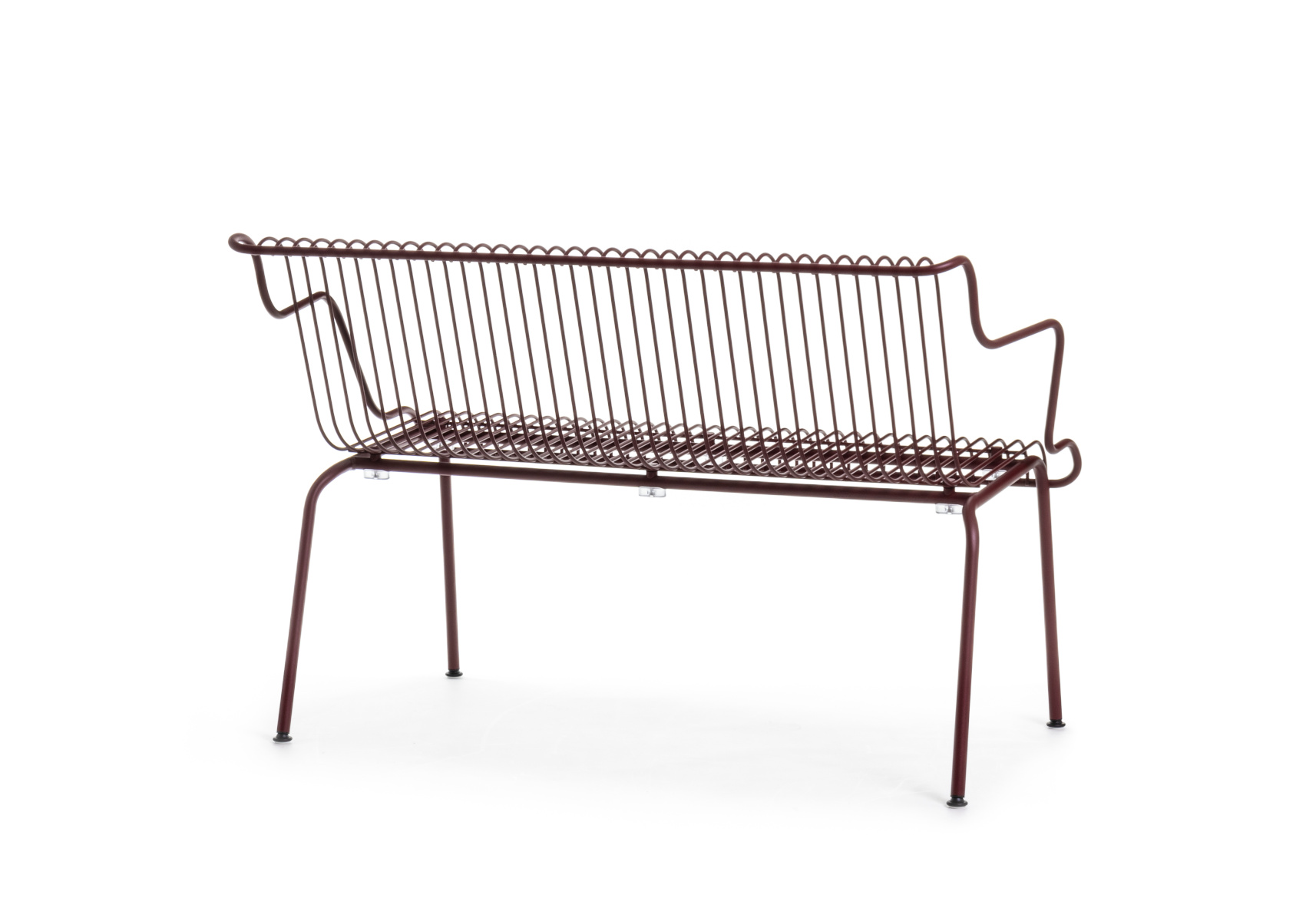 Magis South Bank, bordeaux, 77 cm, wetterfeste Design-Bank, ergonomisch, langlebig, modernes Outdoor-Möbel