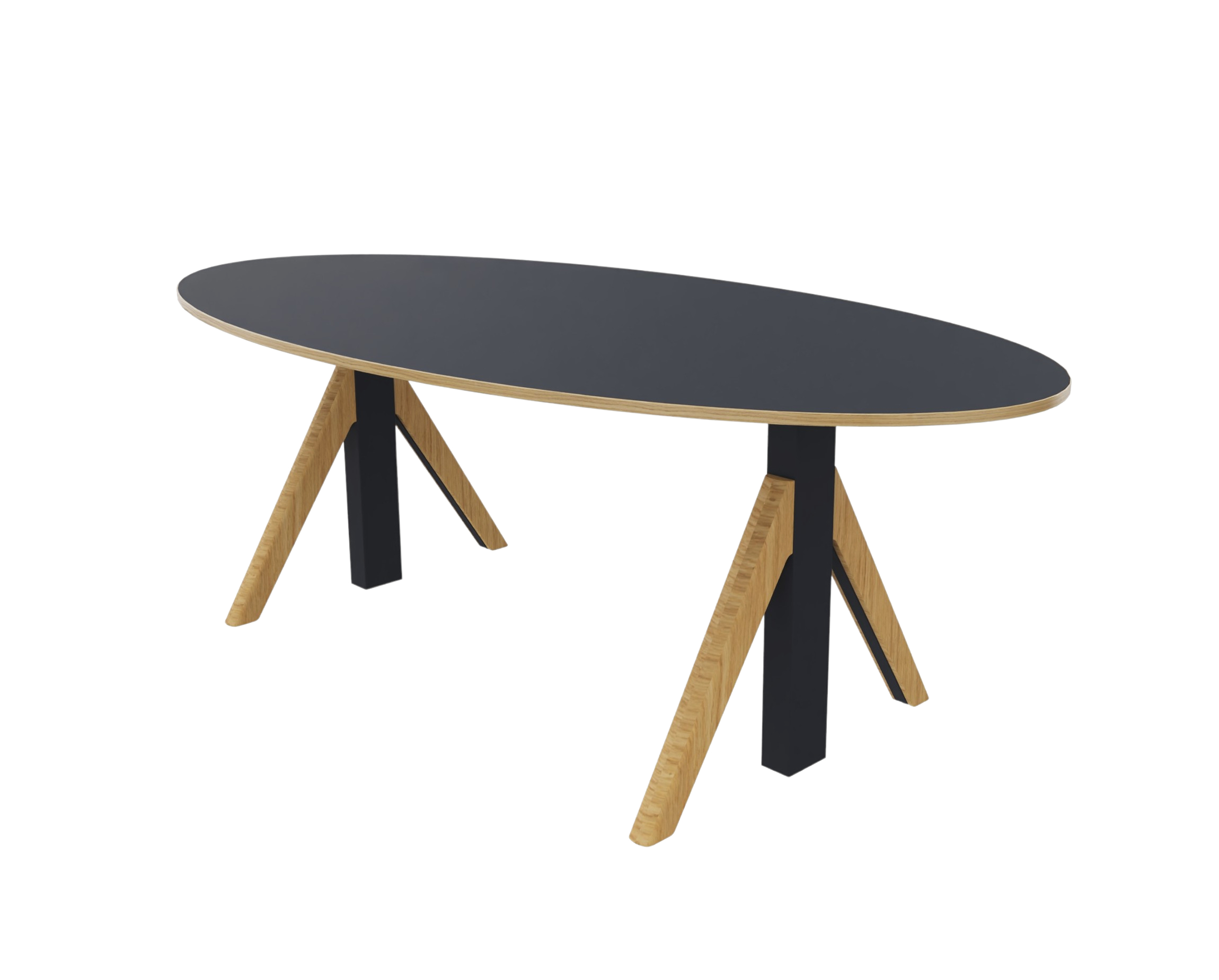 Winea Flow Besprechungstisch, ellipse mit A-Fuß