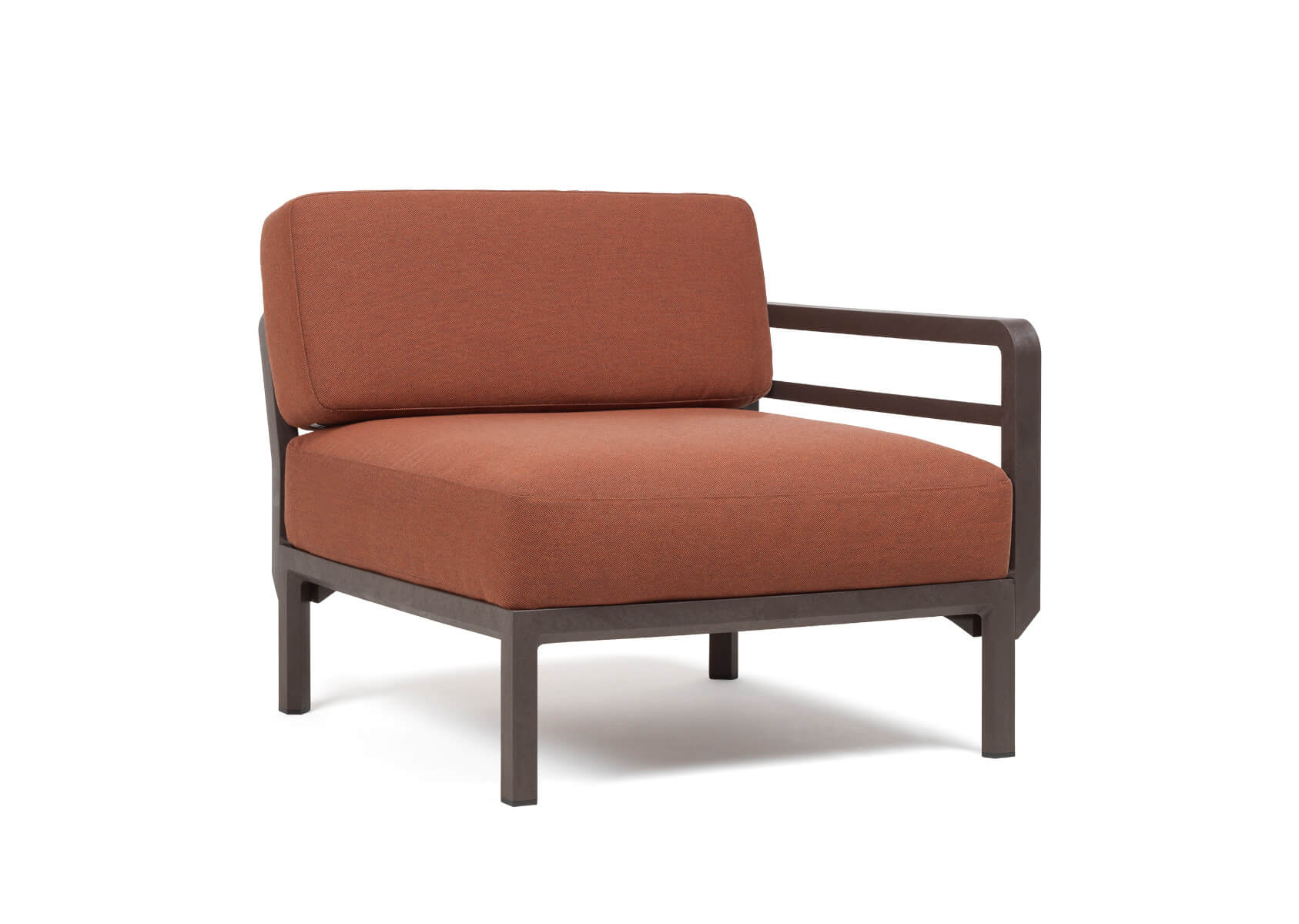 Nardi Maximo 5 Modulsofa Seitenelement, terra/cannella Sunbrella, Outdoor-Sofa, wetterfest, langlebig, italienisches Design