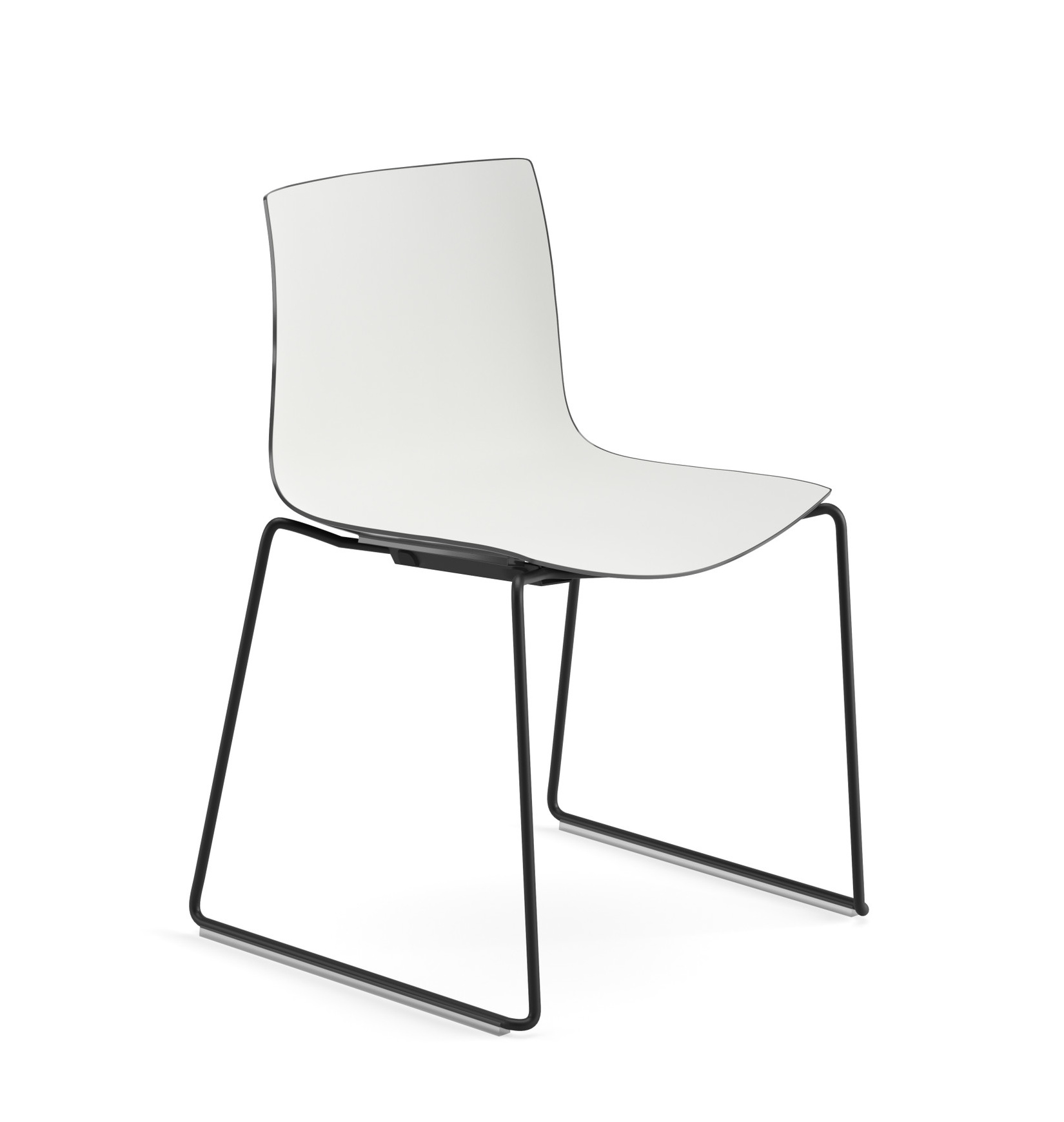 Catifa 46 Stuhl, zweifarbig, schwarz / weiß-anthrazit #0278