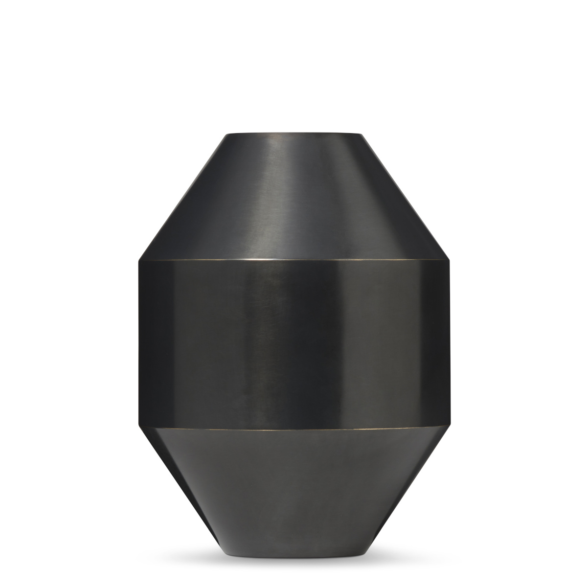 Hydro Vase, H 30 cm, messing schwarz oxidiert