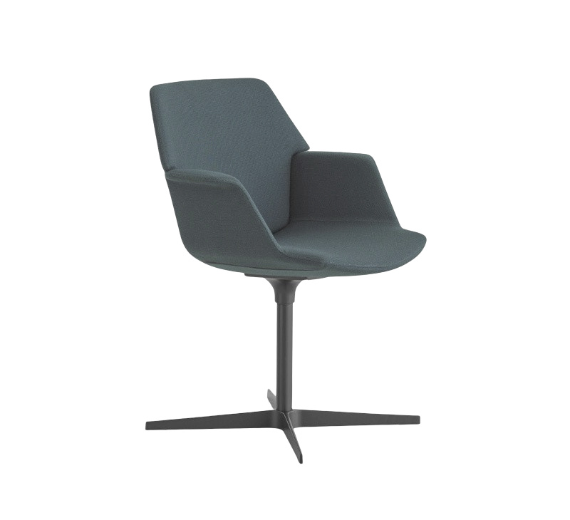 Uno Armlehnstuhl, drehbarem Kreuzfuß