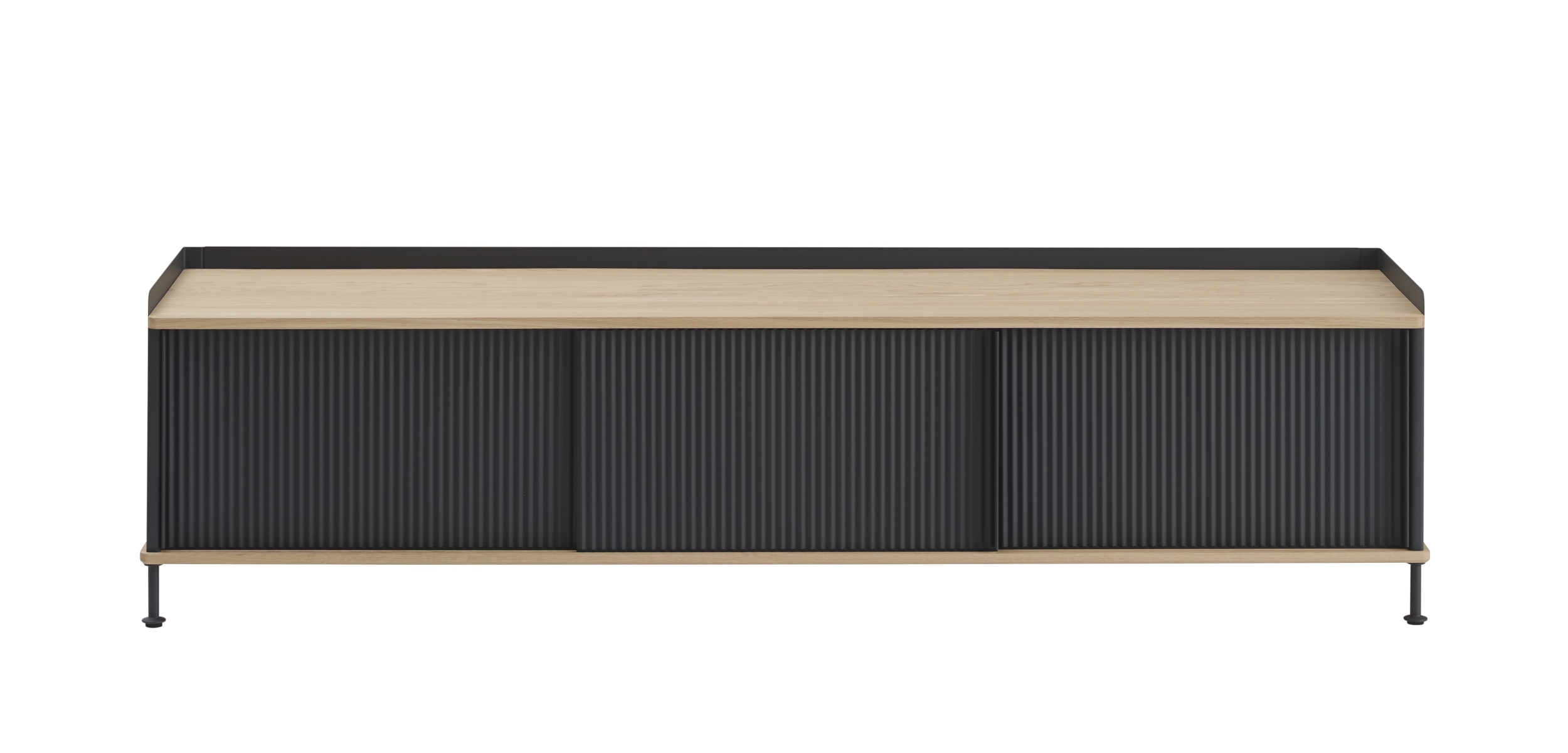 Enfold Sideboard, 186 x 48 cm, eiche geölt / anthrazit