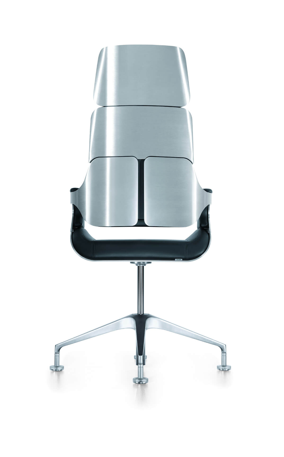 Drehbarer Interstuhl Silver 191S Konferenzstuhl mit Lederbezug, ergonomischer Sitzform und stilvollem Konferenzdesign