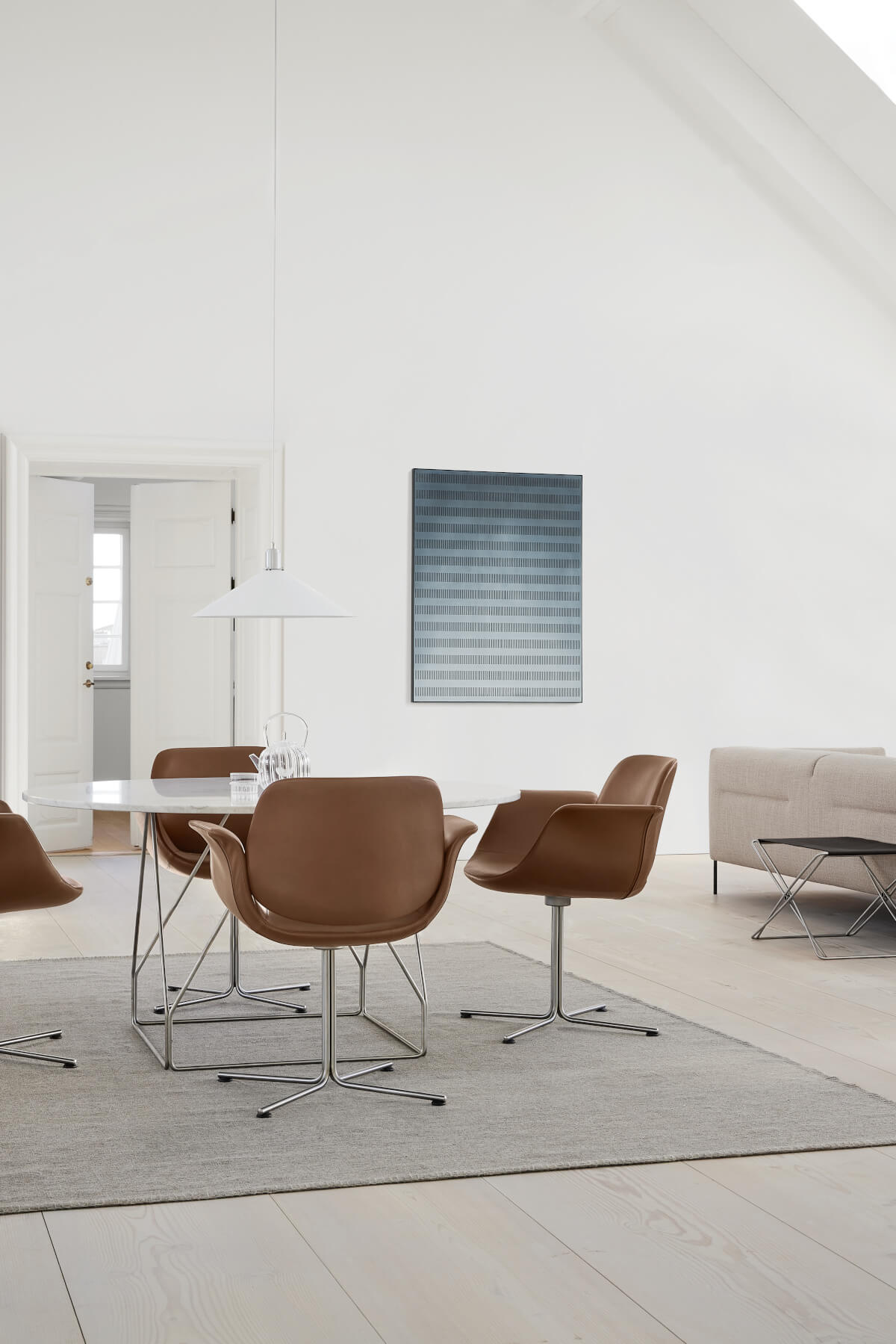 Flamingo Chair, leder max 98 schwarz