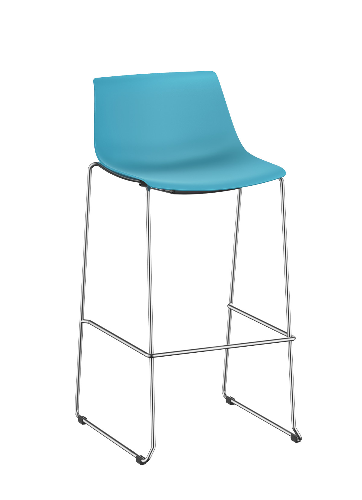 Moderner Interstuhl SHUFFLEis1 SU231 Barhocker mit stabilem Gestell, bequemer Sitzfläche und stilvollem Design