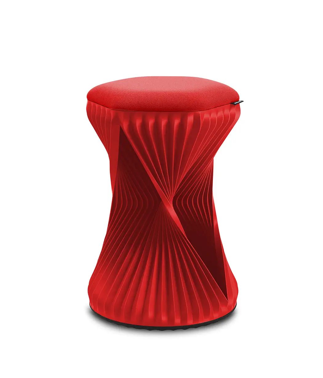 Wagner W3D 460 Aktivhocker in Rot mit ergonomischer Sitzfläche