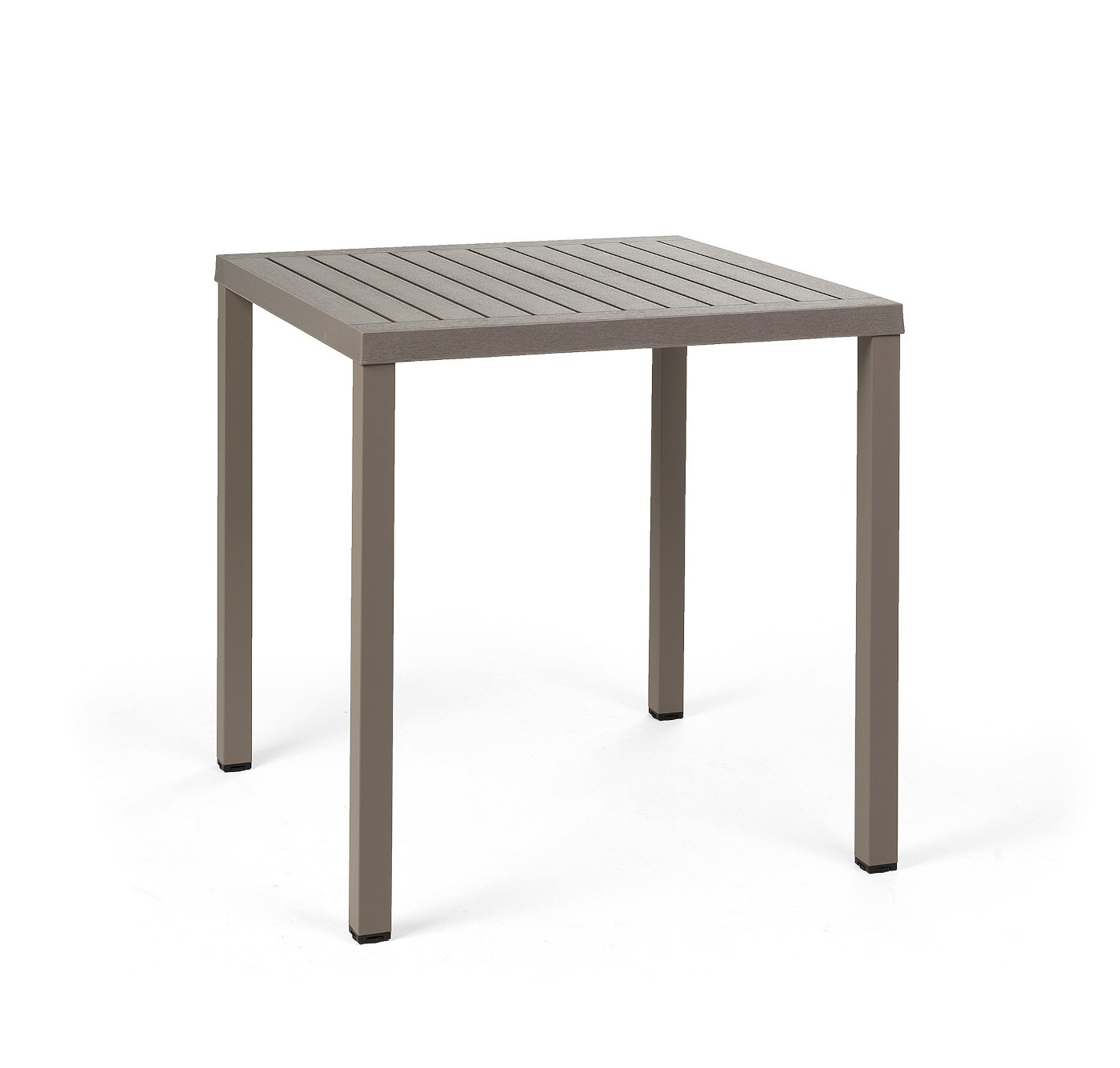 Nardi Cube Gartentisch 70x70 cm, tortora, wetterfest, robust, leicht, modernes italienisches Outdoor-Design