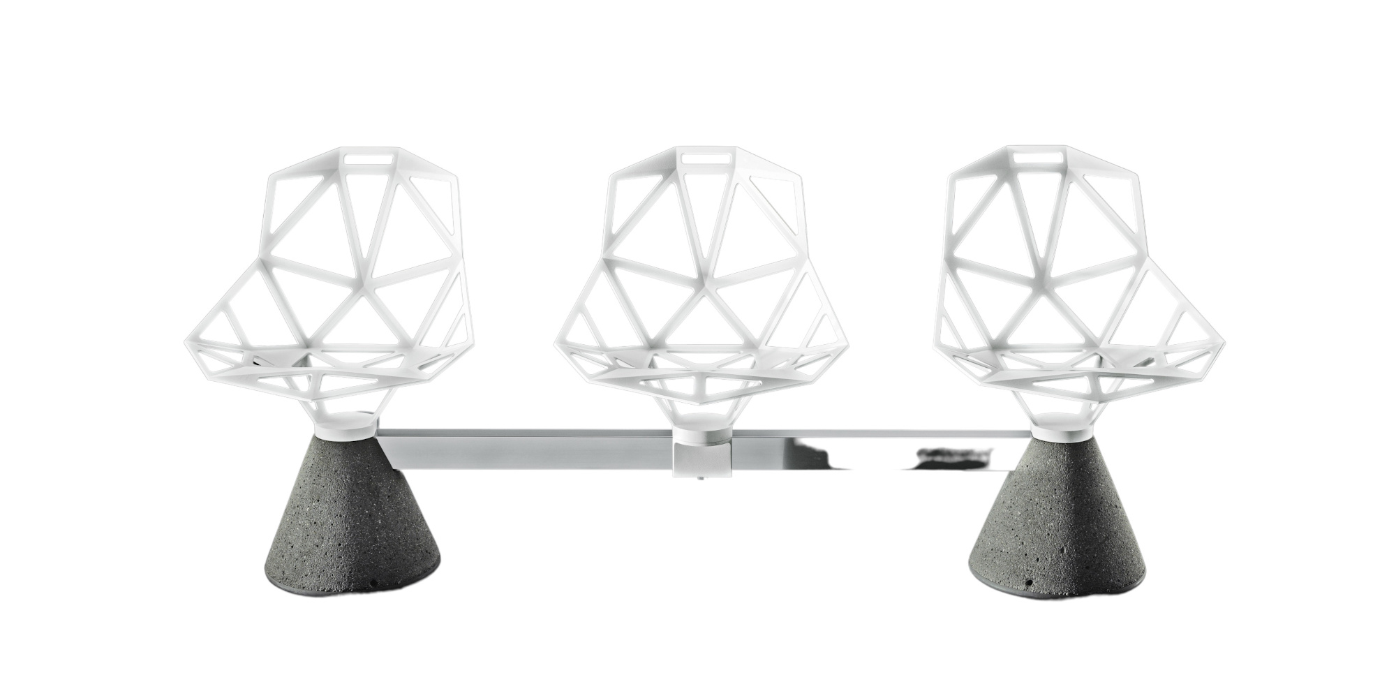 Magis Chair One Bank – modernes Design mit Betonsockel Magis Chair One Bank mit Betonsockel, modernes Design, langlebig, wetterfest, stilvoll, italienisches Design