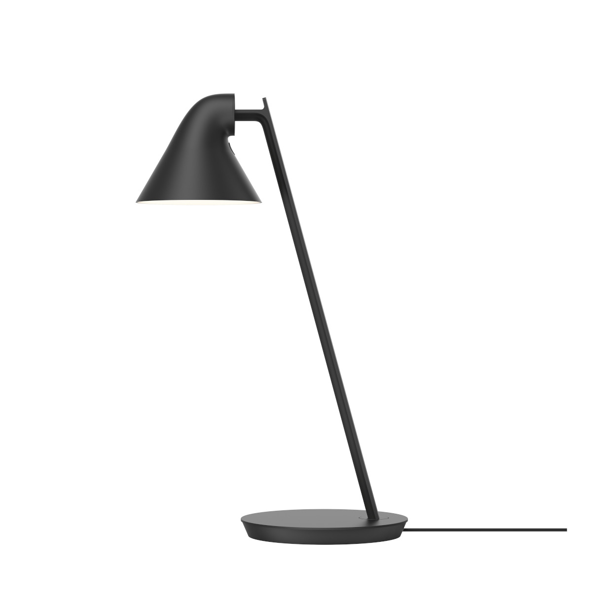 Louis Poulsen NJP Mini Tischleuchte Schwarz – Designer LED Lampe Louis Poulsen N Louis Poulsen NJP Mini Tischleuchte schwarz, moderne Designerlampe mit verstellbarem Schirm, energiesparendJP Mini Tischleuchte schwarz, moderne Designerlampe mit verstellbarem Schirm, energiesparend