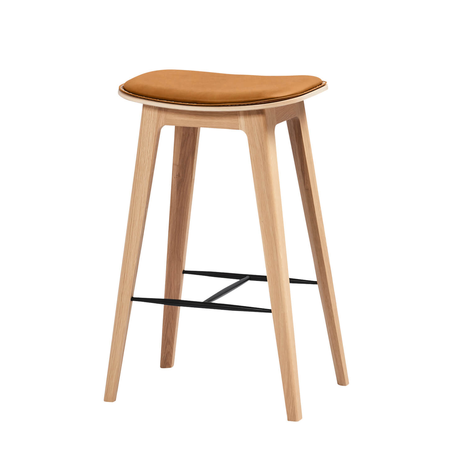 Nordic Barhocker mit Nähten, höhe 68 cm