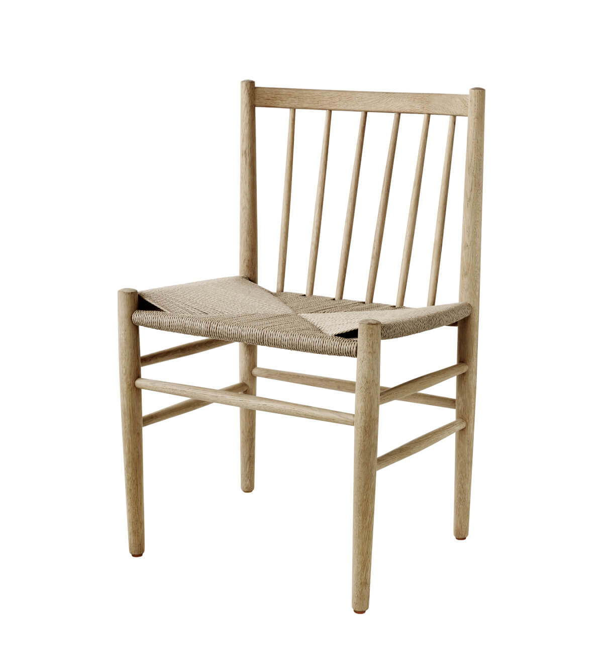 FDB Møbler J80 Stuhl, skandinavisches Design, Eiche natur, Naturgeflecht, nachhaltig, ergonomisch, funktional