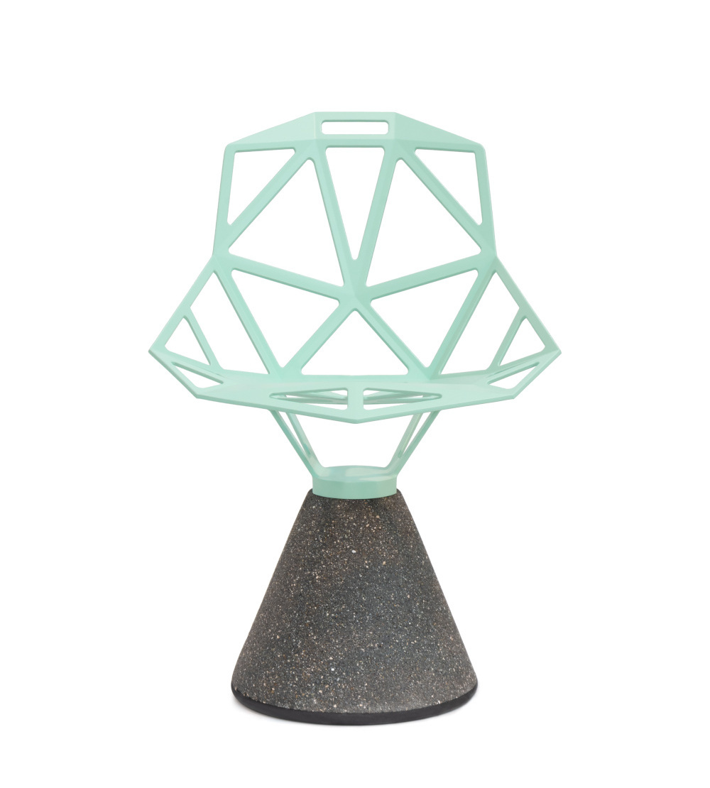 Magis Chair One mint – Design-Stuhl mit Zement-Sockel Magis Chair One, mint, Design-Stuhl mit Zement-Sockel, modern, langlebig, italienisches Design