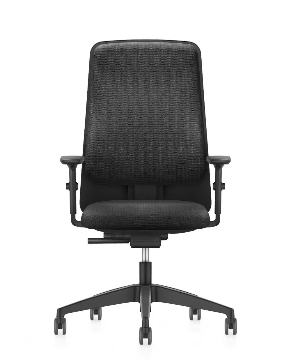 Interstuhl 152II Bürostuhl in Schwarz mit hoher Rückenlehne und Armlehnen