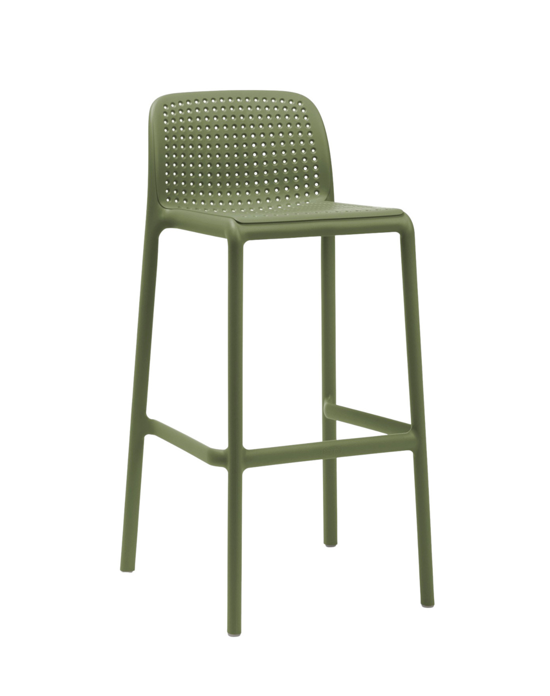 Nardi Lido Barhocker 76 cm, weiß, italienisches Outdoor-Design, wetterfest, leicht, stapelbar, langlebig