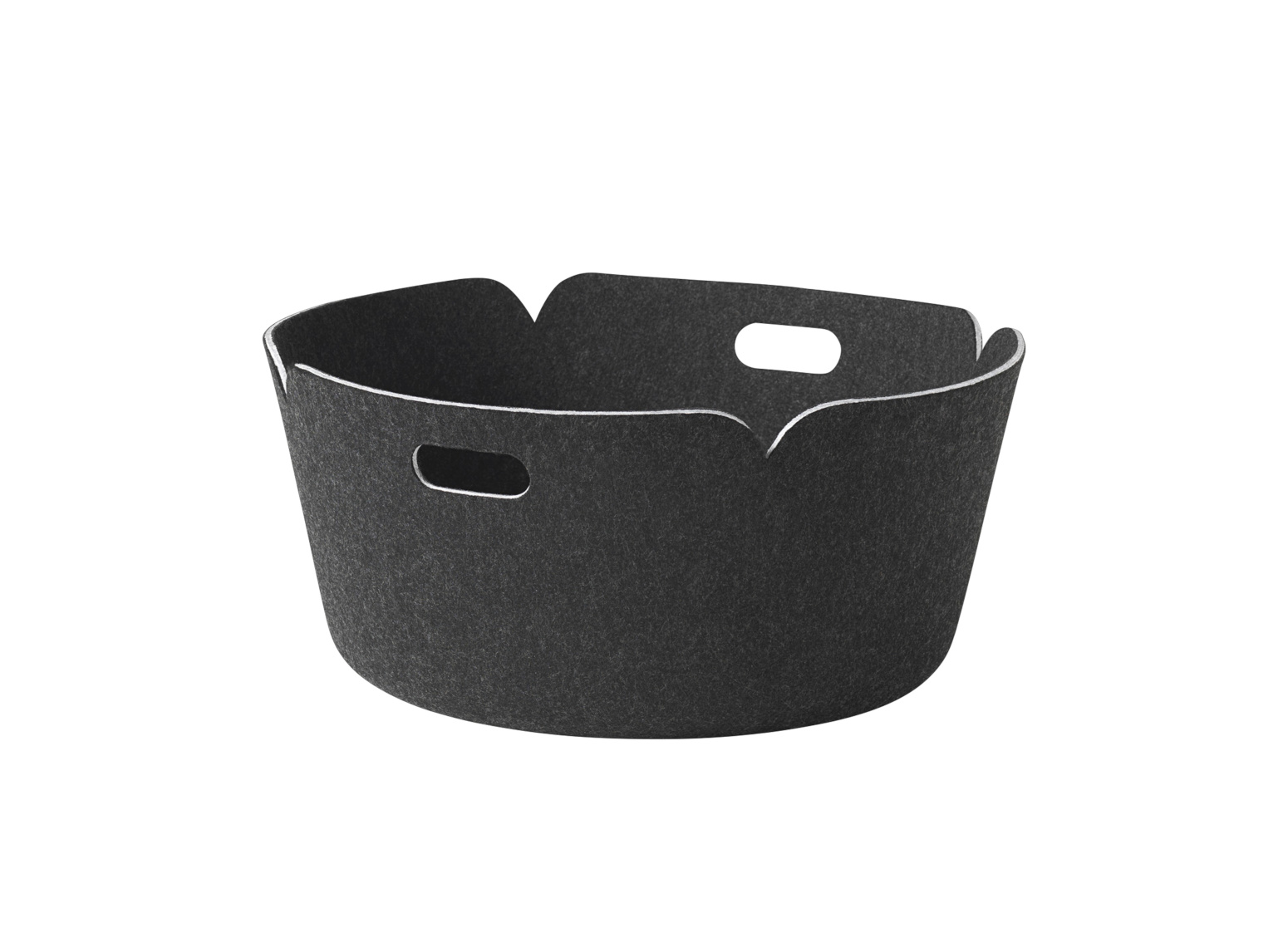 Muuto Restore Round Aufbewahrungskorb Schwarz Melange – nachhaltige Aufbewahrungslösung für Ihr Zuhause Muuto Restore Round Aufbewahrungskorb in Schwarz Melange aus recyceltem Material, ideal für moderne Innenräume und stilvolle Aufbewahrung