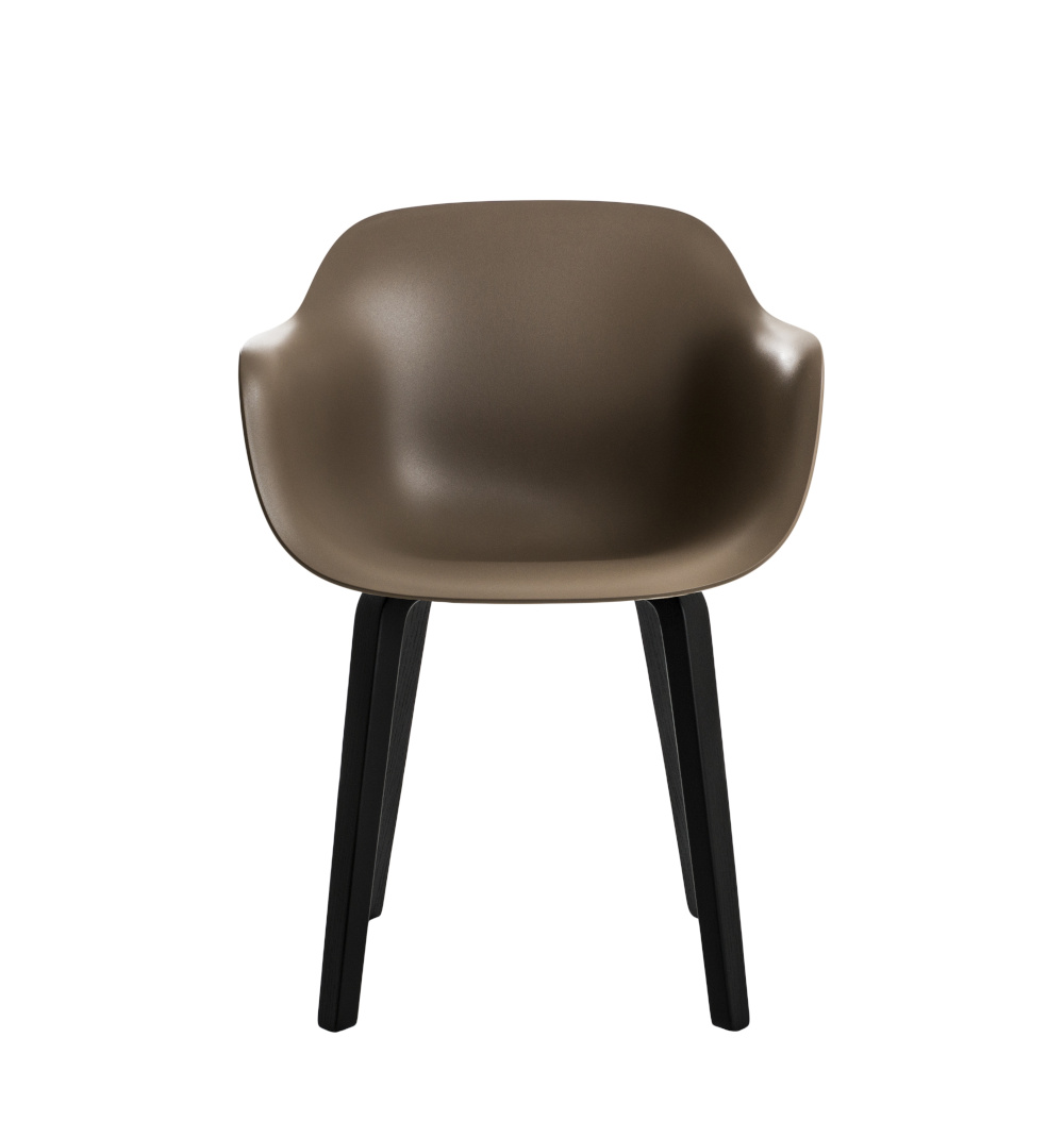 Magis Substance Armlehnstuhl, Esche schwarz/beige, ergonomisch, modern, komfortabel, italienisches Design