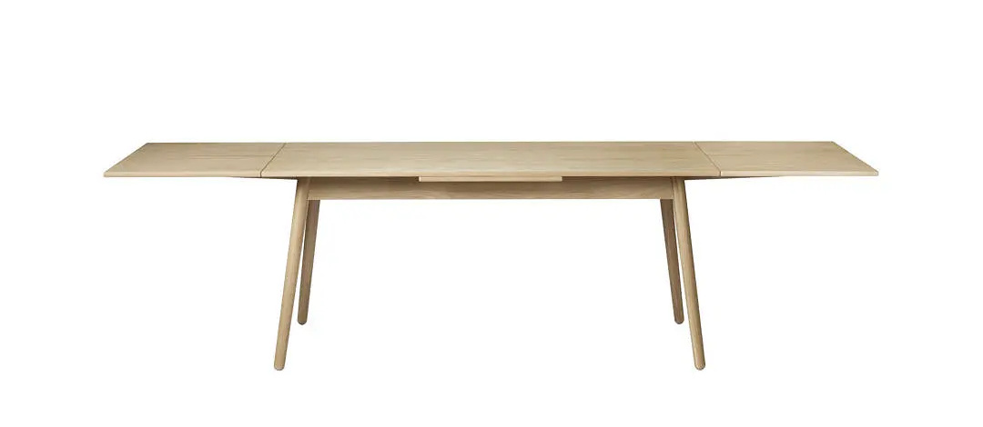 FDB Møbler C35BH Esstisch, ausziehbar, Eiche natur, funktional, nordisches Design, langlebig, nachhaltig