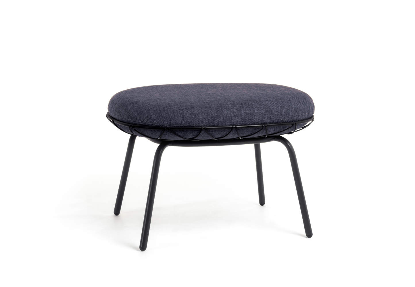 Magis Piña Outdoor Ottoman, braunblau, moderner Design-Fußhocker, wetterfest, robust, Made in Italy