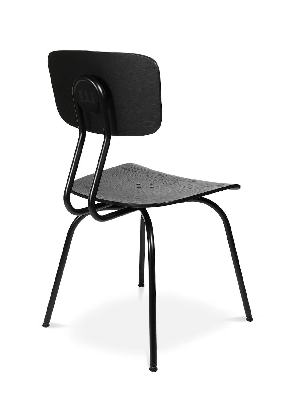 Moderner Holzstuhl W-1970, Buche schwarz lackiert, stabile Verarbeitung, zeitloses Design für Essbereich oder Büro