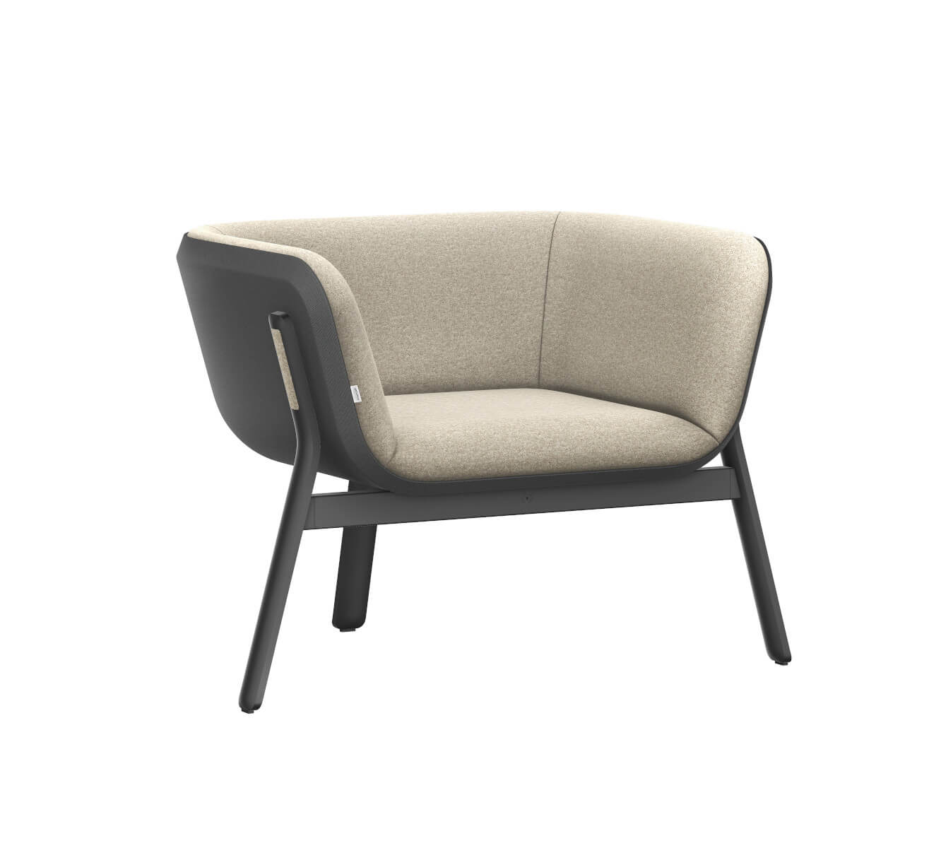 Interstuhl HU130 HUB Sessel, stilvolles Lounge-Möbel mit bequemer Polsterung und ergonomischer Sitzhaltung für Büro und Homeoffice