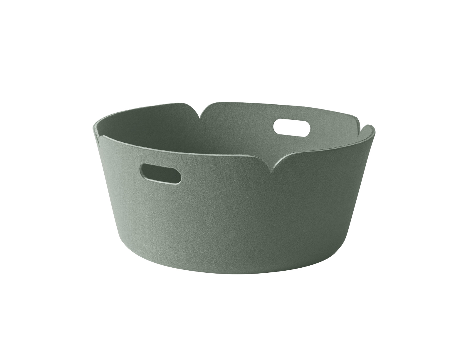 Muuto Restore Round Aufbewahrungskorb – nachhaltige Aufbewahrungslösung in Dusty Green für stilvolle Räume Muuto Restore Round Aufbewahrungskorb in Dusty Green, nachhaltig und funktional für modernes Interior Design
