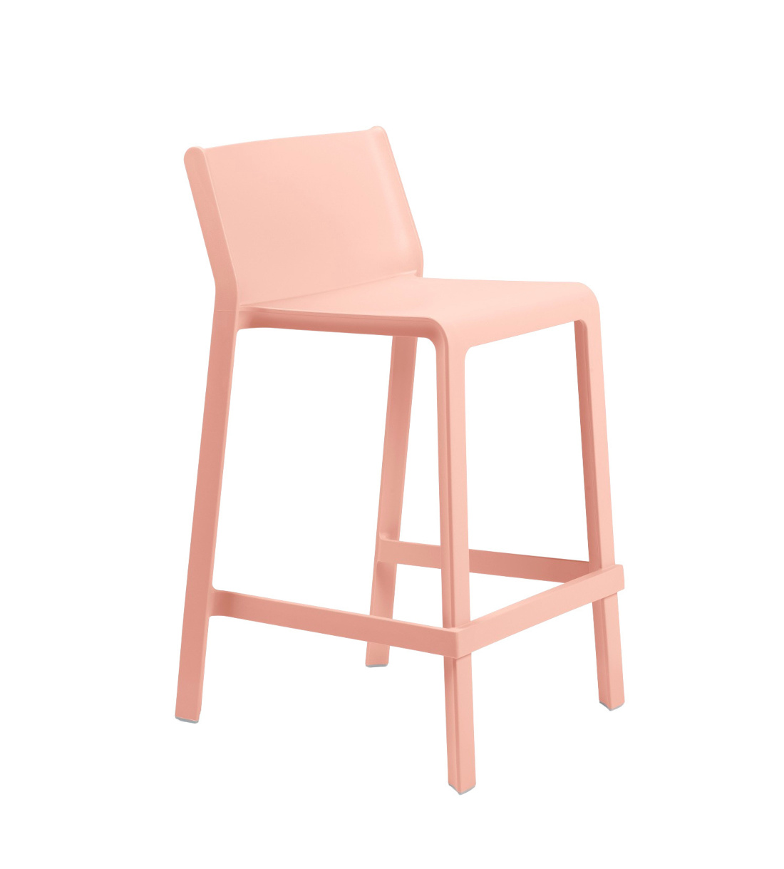 Nardi Trill Barhocker rosa bouquet, 65 cm, Outdoor-Barstuhl, leicht, wetterfest, modernes italienisches Design