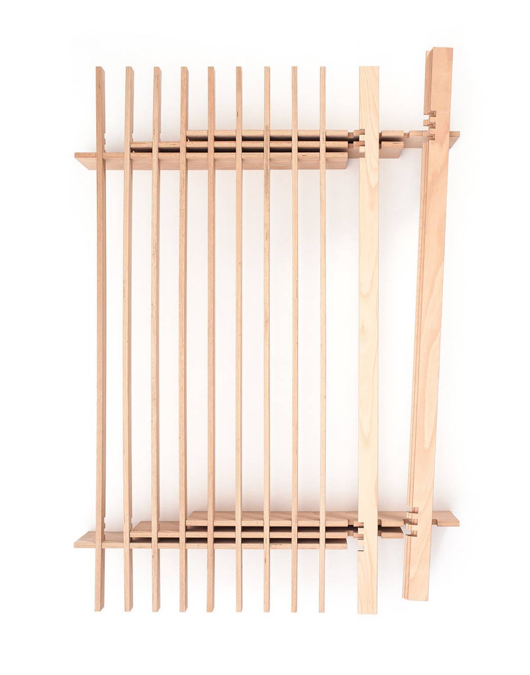 Tojo Parallel Bett mit steckbarem Holzsystem, stabil, modern und flexibel erweiterbar