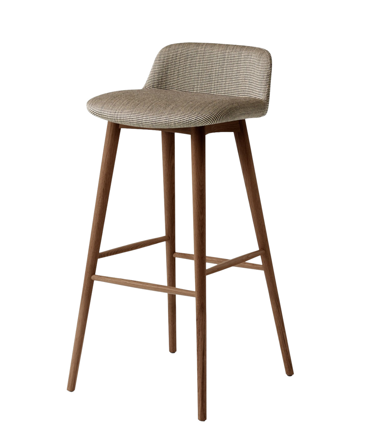 &Tradition Rely HW125 Barhocker mit Sitzschale aus 100% recyceltem Polypropylen und HR-Schaum Polster