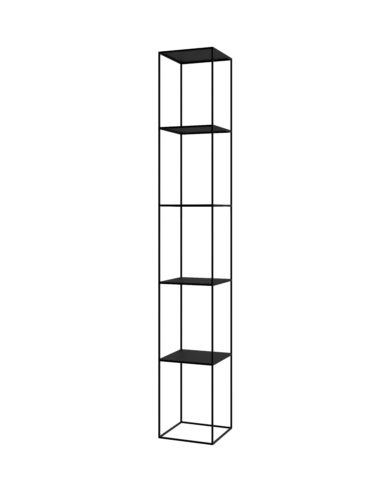 Zeus Slim Irony Column Regal mit 40 × 40 cm in Kupferschwarz für stilvollen Stauraum.