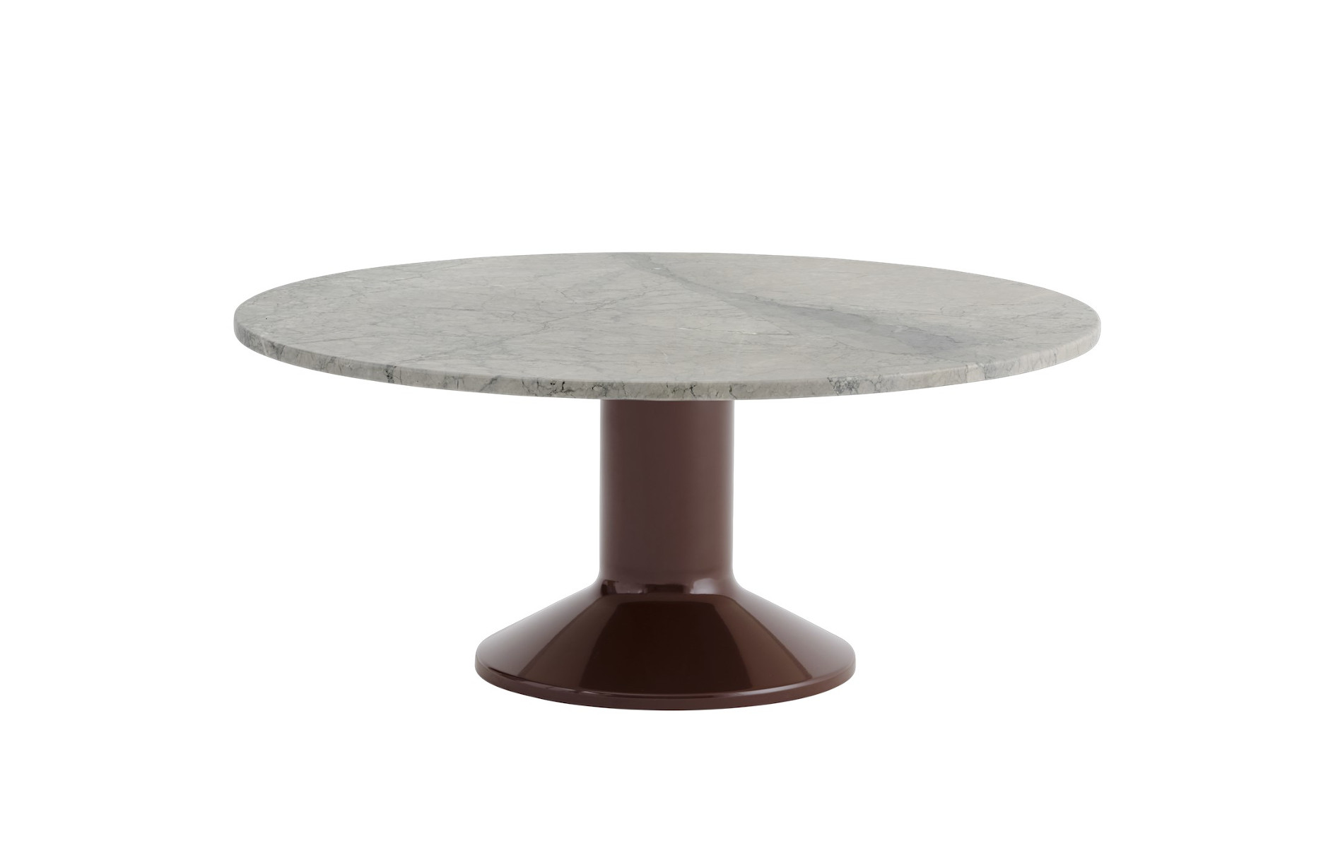 Midst Couchtisch, marmor grau / dunkelrot