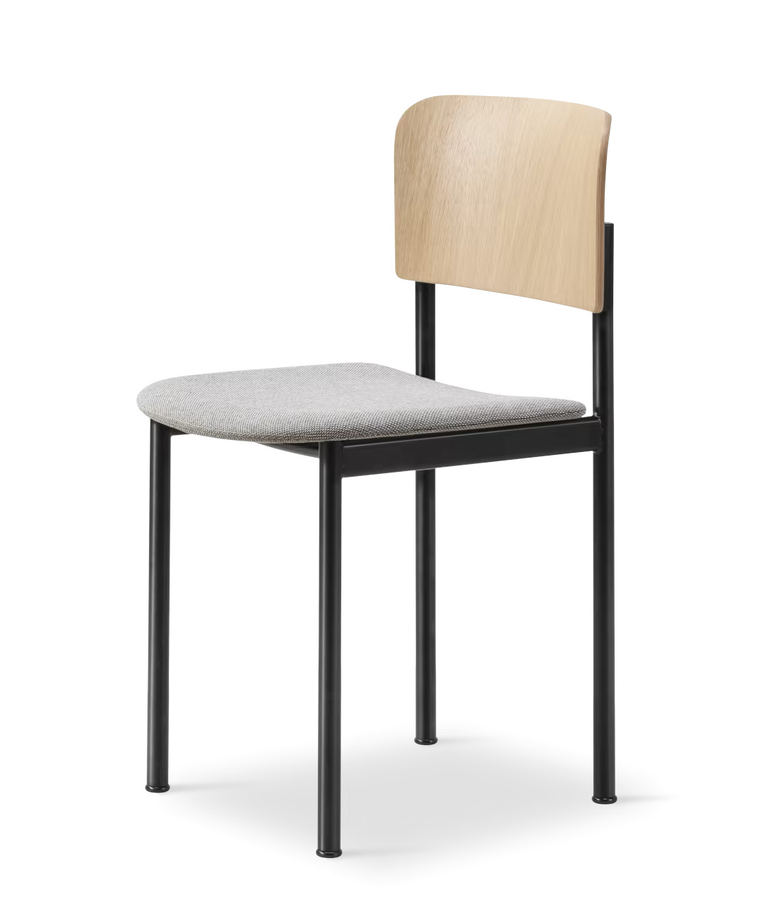 Plan Chair Sitz gepolstert, esche schwarz / re-wool 198