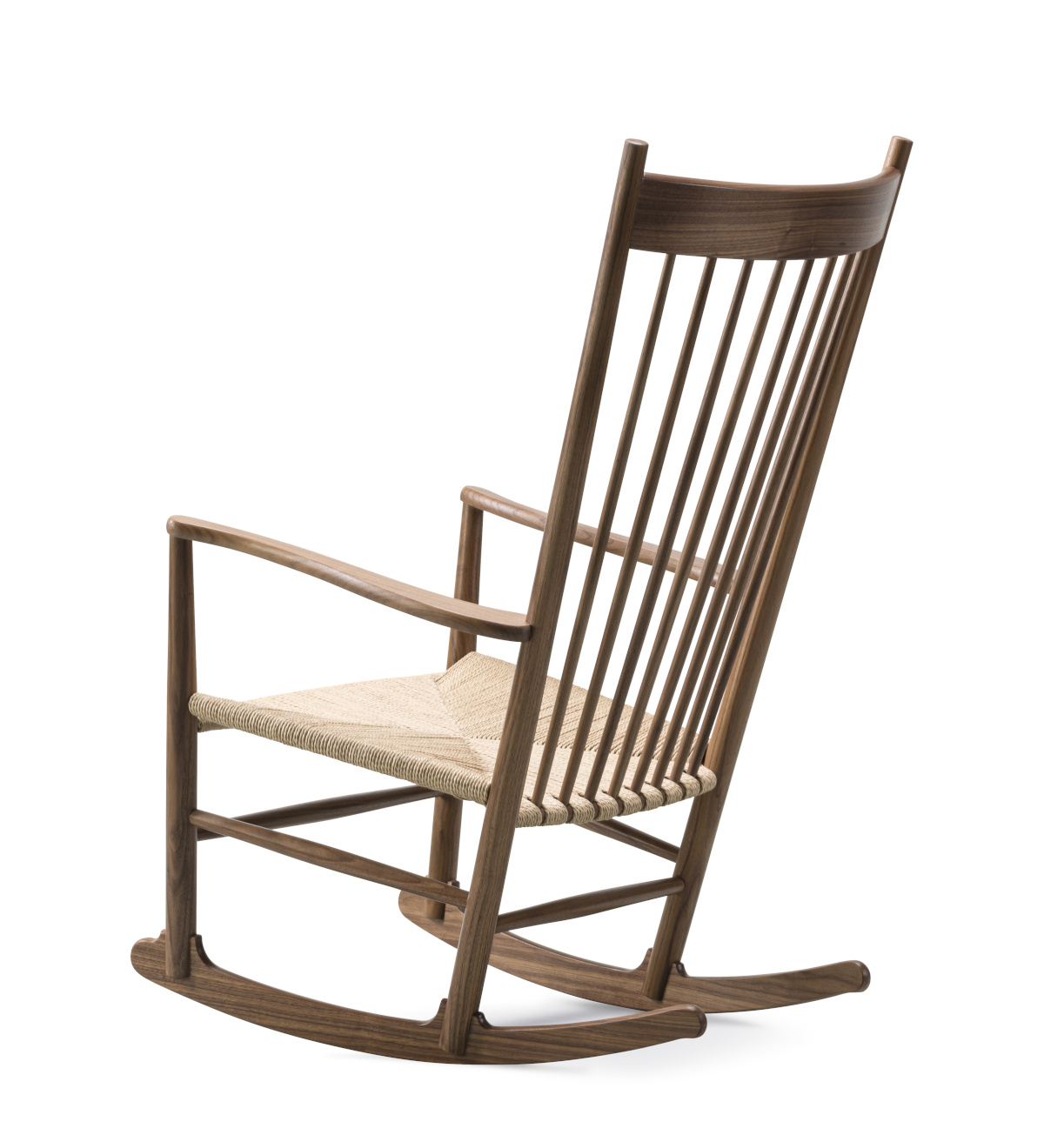 Wegner J16 Rocking Chair, walnuss geölt / naturgeflecht