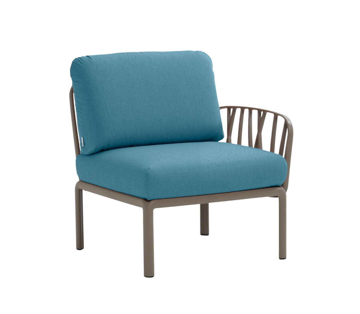 Nardi Komodo Modulsofa Seitenelement, tortora, Outdoor-Sofa, wetterfest, langlebig, italienisches Design