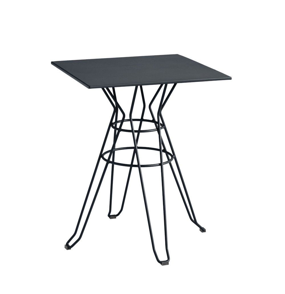 Capri Bistrotisch, 70 x 70 cm, graphitschwarz