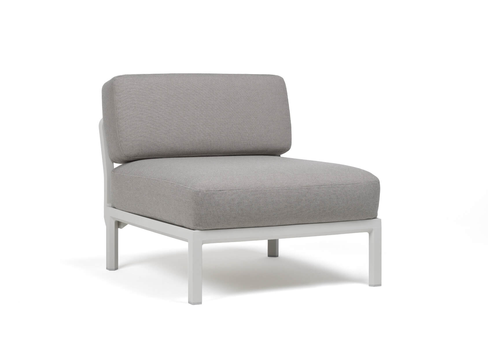 Nardi Maximo Modulsofa Mittelelement, gesso/lava Sunbrella, wetterfest, modernes Outdoor-Design, Made in Italy