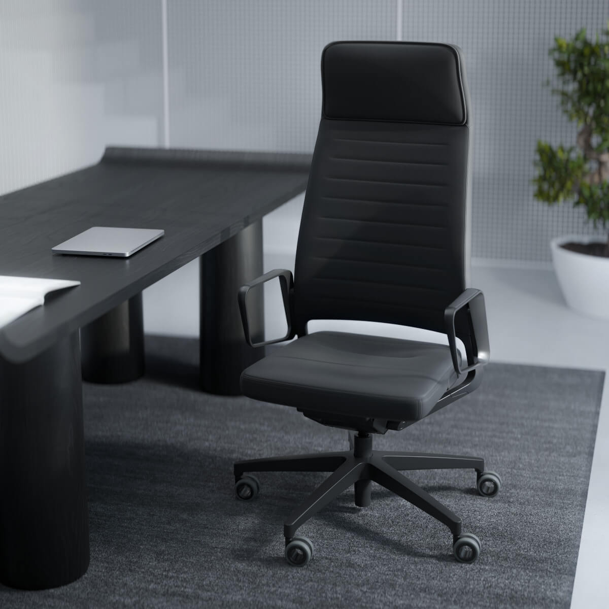 Interstuhl Konferenzstuhl VINTAGEis5 14V7 mit hochwertigem Bezug, zeitlosem Design und optimaler Sitzergonomie.