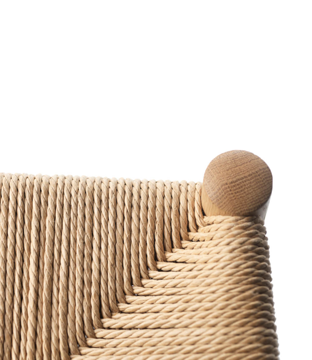 FDB Møbler J164C Barhocker, 68 cm, nordisch, nachhaltige Eiche, Naturgeflecht, ergonomisch & langlebig