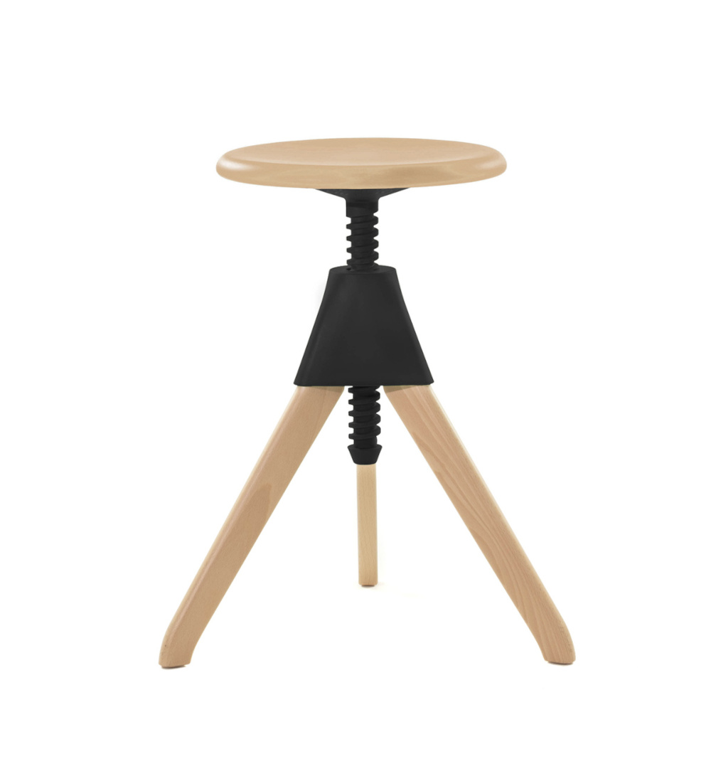 Magis Jerry The Wild Bunch Hocker, schwarz, moderner Design-Hocker, robust, leicht, vielseitig einsetzbar