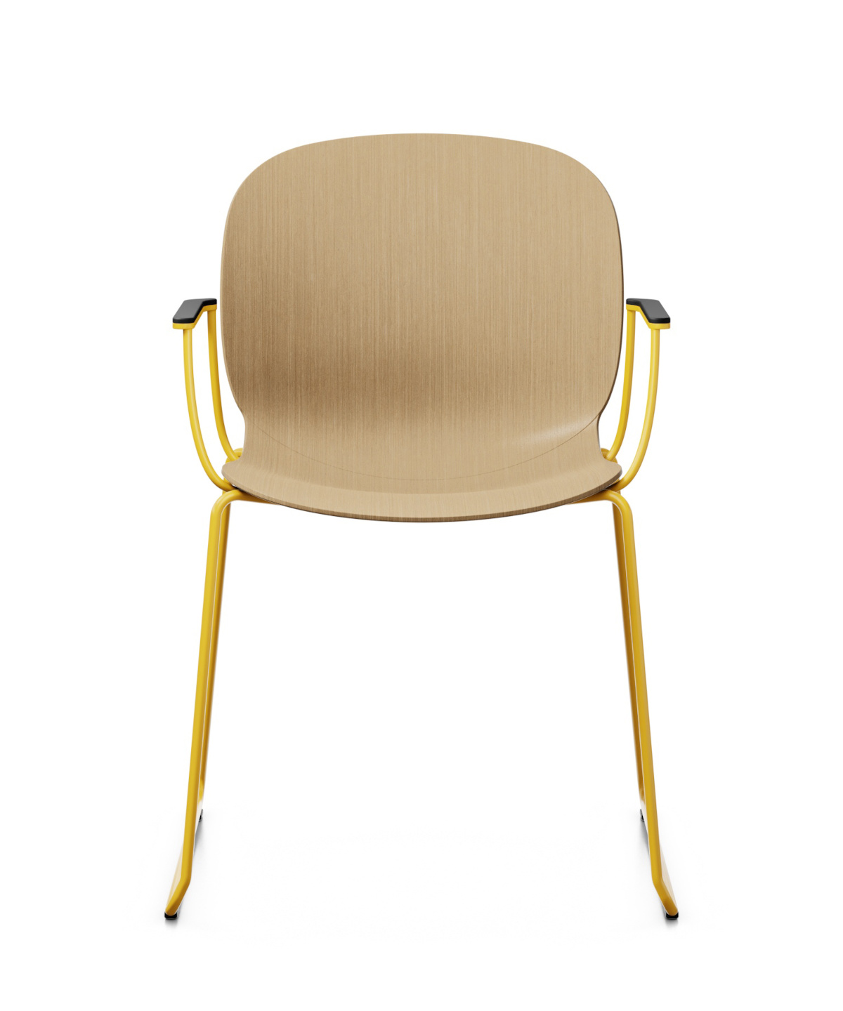 Noor 6065 Stuhl, Kufengestell, 3D-Furnierschale, ohne Polsterung