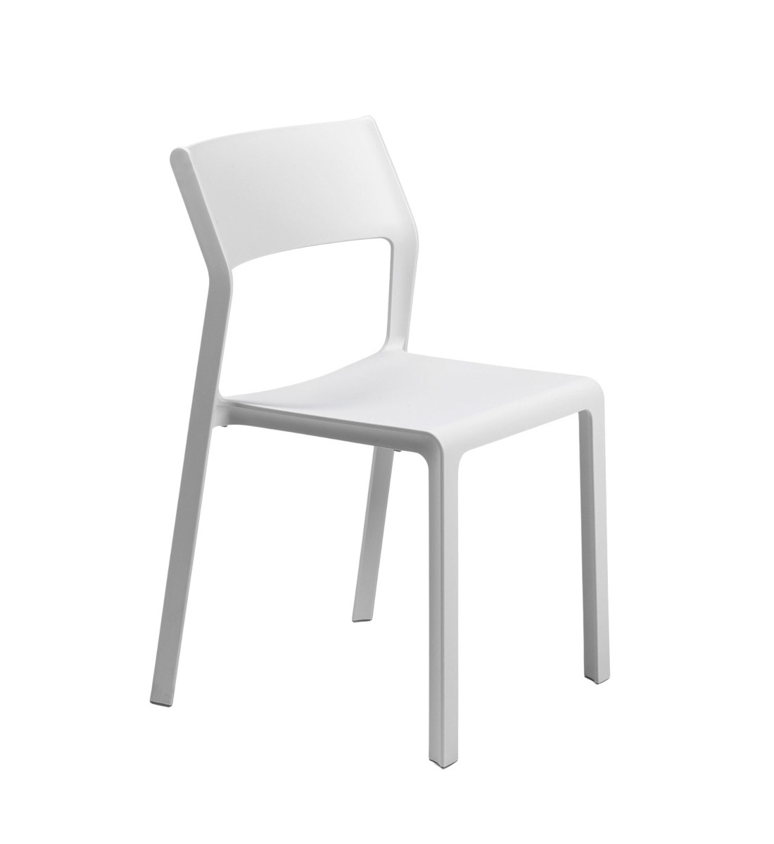 Nardi Trill Gartenstuhl weiß, stapelbar, wetterfest, langlebig, aus recycelbarem Polypropylen, italienisches Design