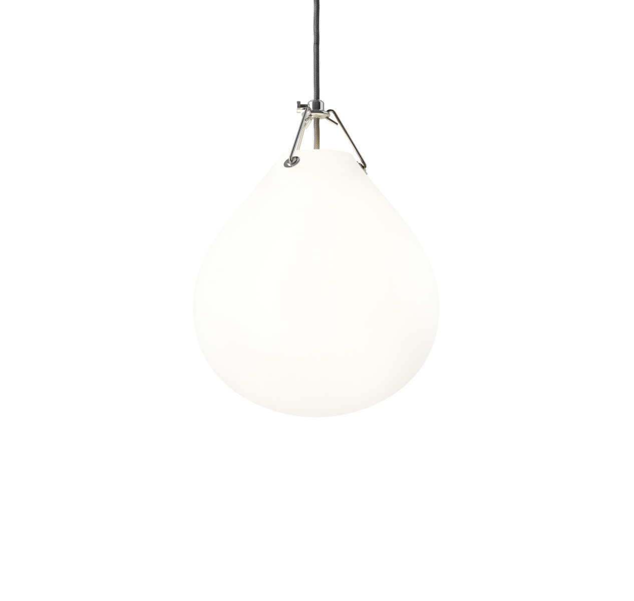 Louis Poulsen Moser Pendelleuchte Ø 25 cm, mattweißes Opalglas, elegantes Design, gleichmäßige Lichtverteilung
