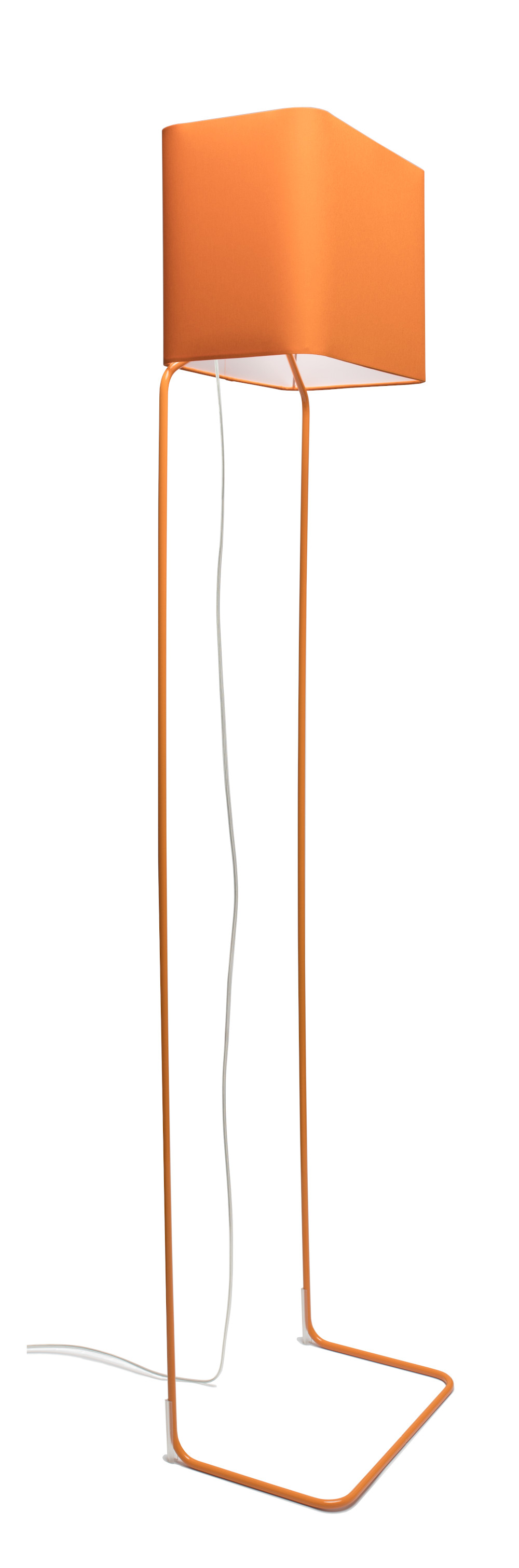 FRAUMAIER ThinLissie Designer-Stehleuchte in Orange, eleganter Metallfuß, energiesparend, ideales Licht für Wohnzimmer