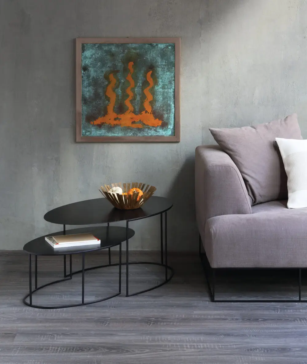 Zeus Slim Irony Oval Couchtische mit großzügigen ovalen Tischplatten aus Stahl