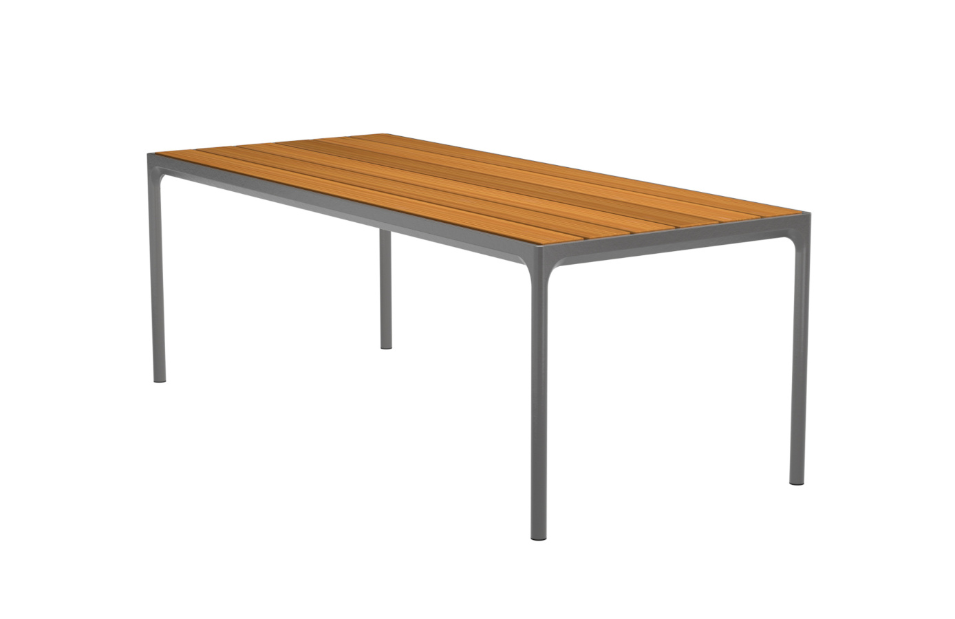 Four Gartentisch, 210 x 90 cm, dark grey / bambus