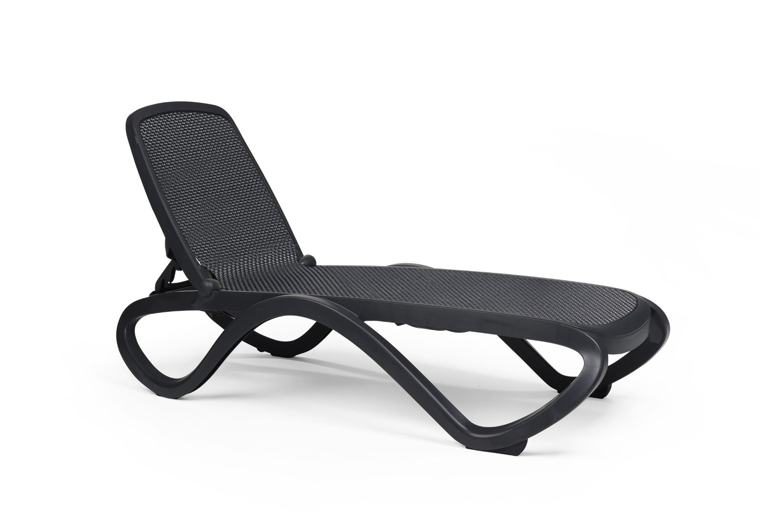 Nardi Omega Gartenliege anthrazit, wetterfest, langlebig, ergonomisch, leichter Outdoor-Liegestuhl, Made in Italy