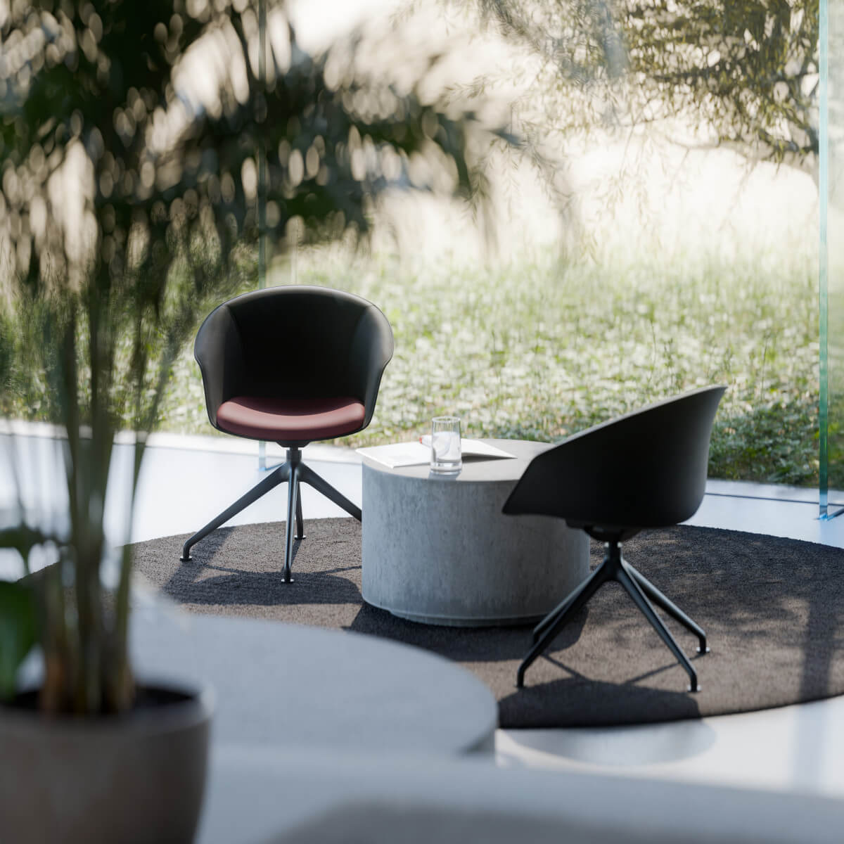 Interstuhl Clubsessel SHUFFLEis1 SU372, stilvoller Lounge-Sessel mit hoher Sitzqualität, ideal für Büro und Wartebereiche