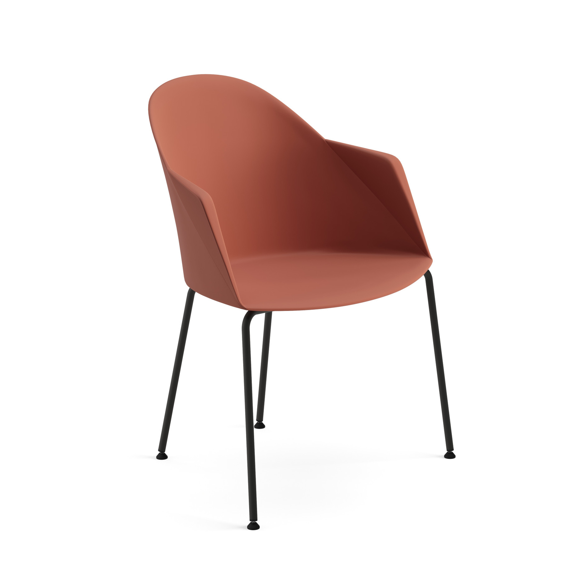 Cila Armsessel, kunststoff, schwarz / rost #2220