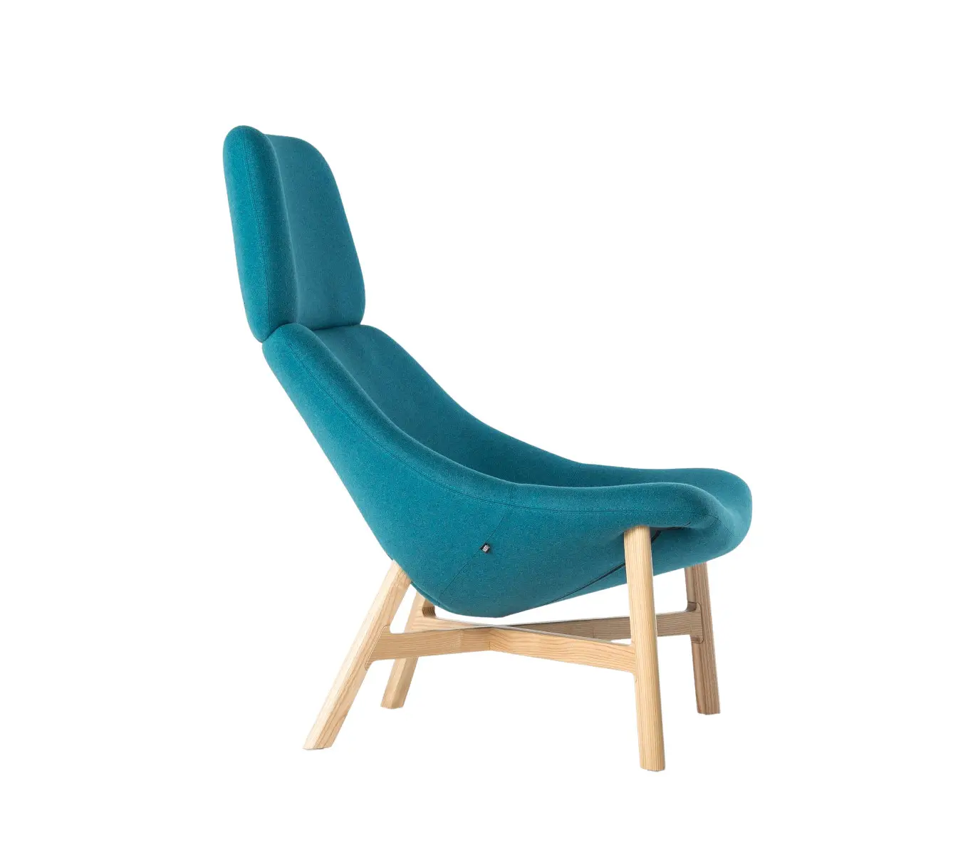 Noti Mishell XL Sessel mit Holzbeinen in Blau