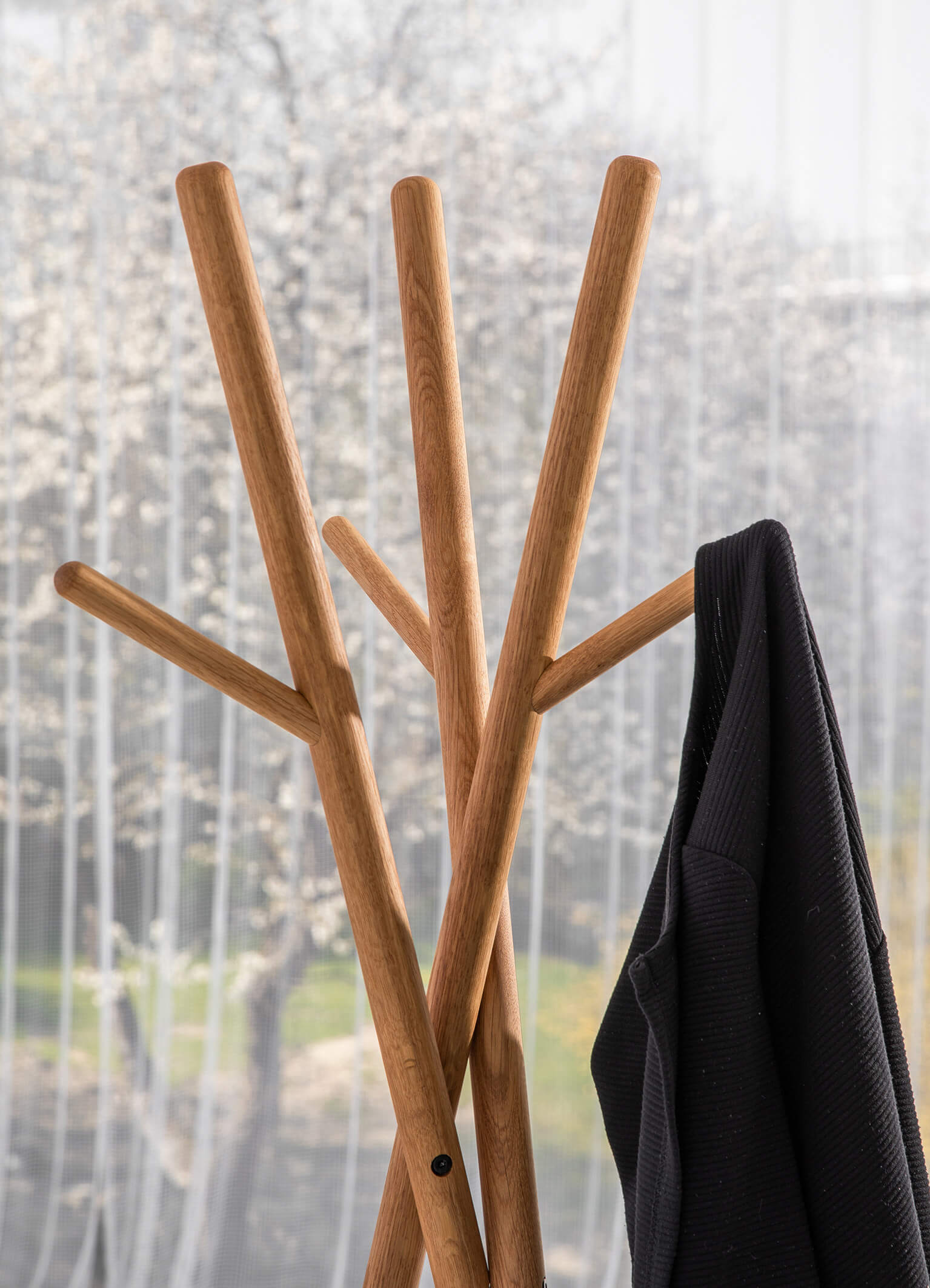 Wagner W-Stick Garderobenständer aus hochwertigem Holz, platzsparend, robust, ideal für Flur, Büro und Eingangsbereich